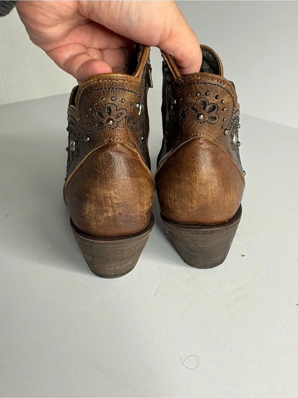 Old Gringo Brown Studded Molly ankle boots size 8